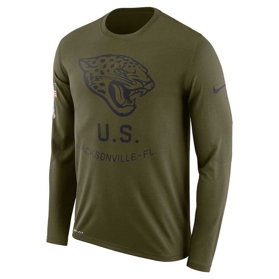Men's Jacksonville Jaguars Nike Salute to Service Sideline Legend Performance Long Sleeve T-Shirt Olive,We sell and wholesale Men's Jacksonville Jaguars Nike Salute to Service Sideline Legend Performance Long Sleeve T-Shirt Olive on line form chian!